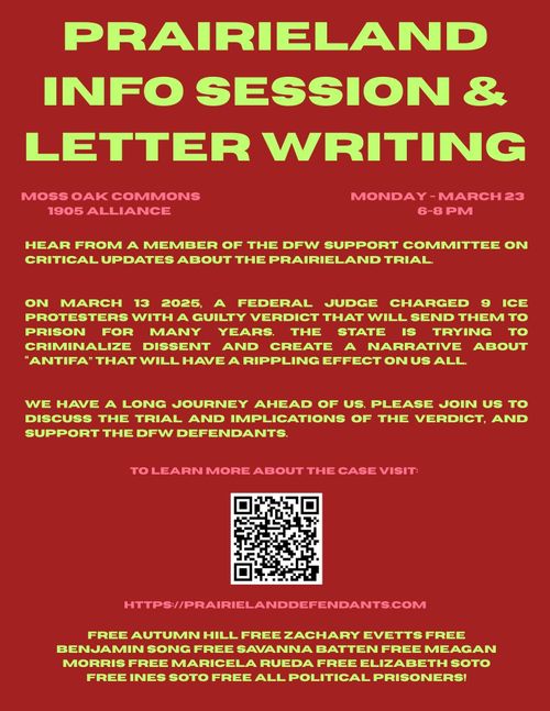 Prairieland Info-Night and Letterwriting 